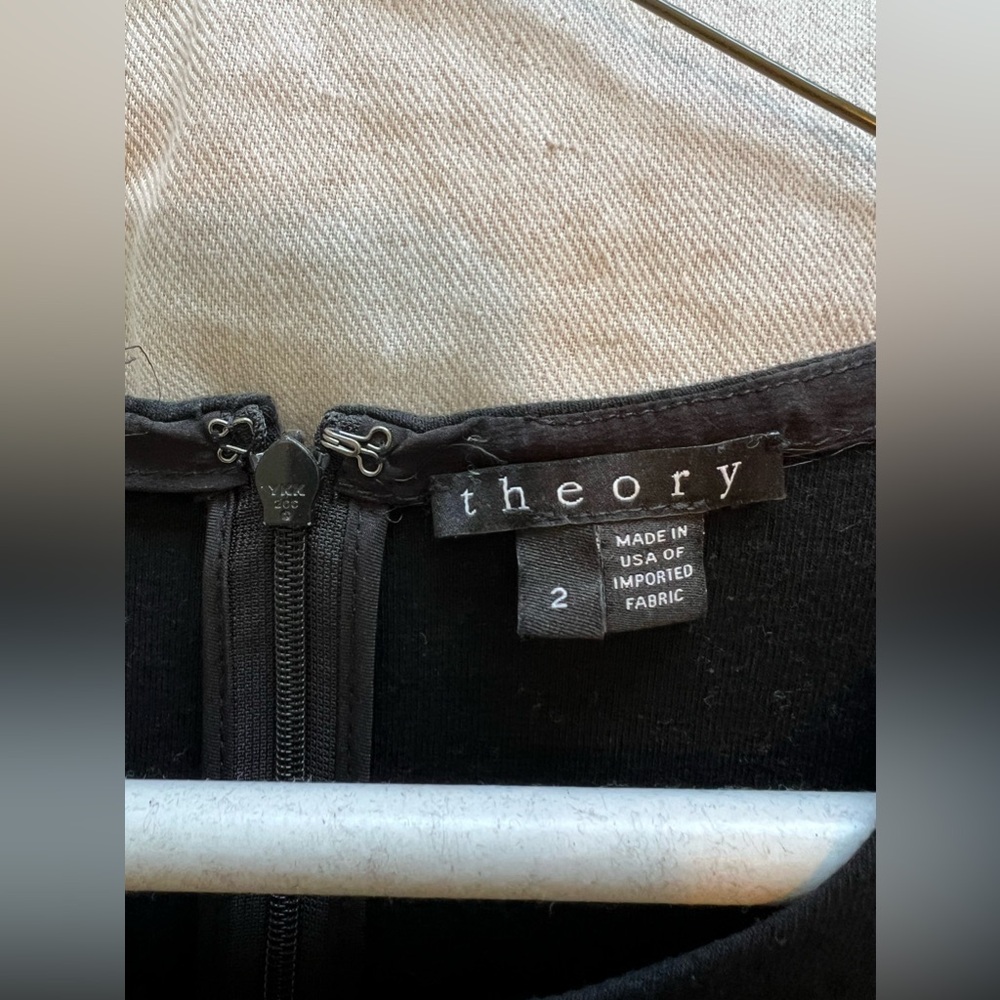 Theory Black Cotton Dress